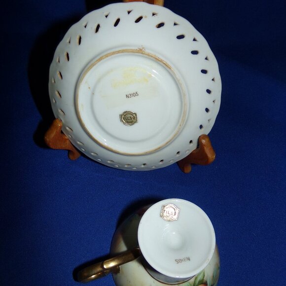 Vintage Tilso China Cup & Saucer Matching Set - Fruit Motif - Picture 4 of 4